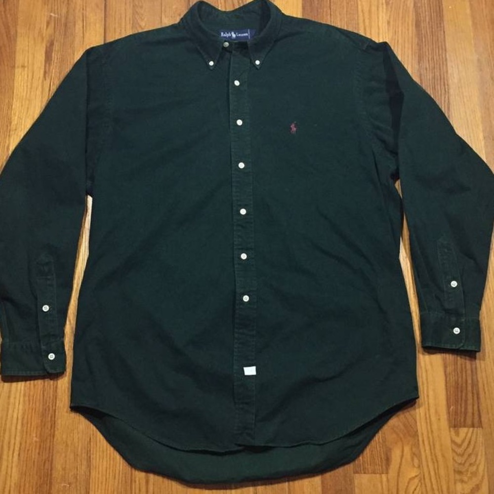 Forest Green button down shirt